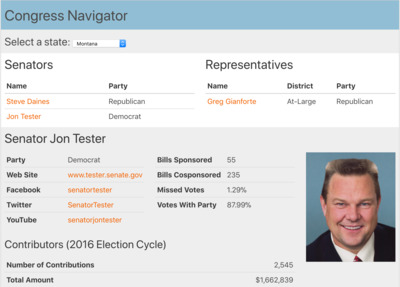 Congress Navigator app
