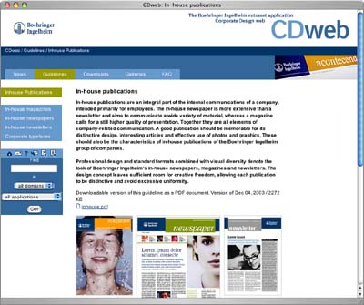 CDweb screenshot